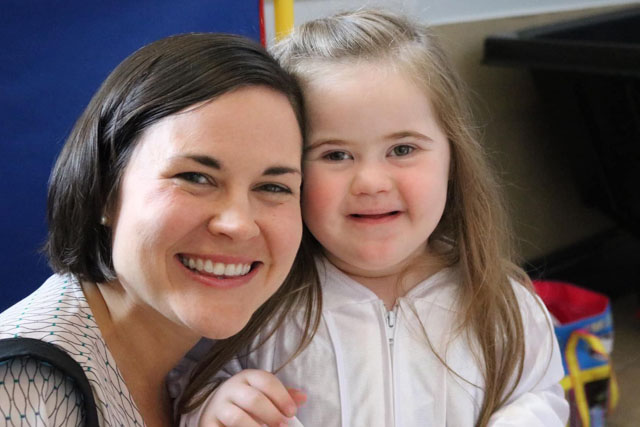 teacher with child